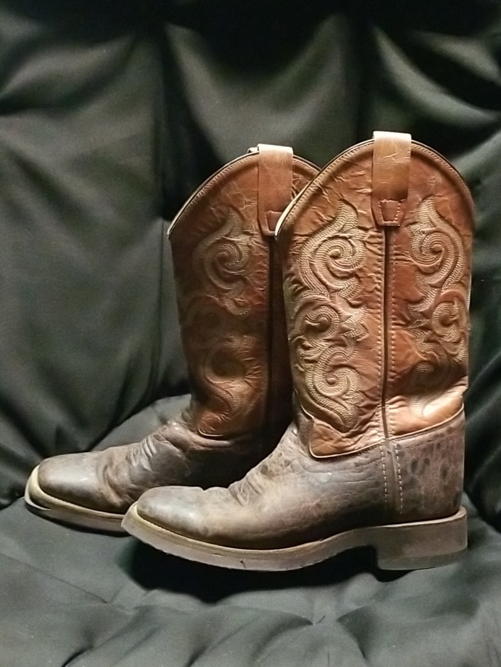 Old West Brown Leather Embroidered Cowboy Boots BSY1823 050 05112016
